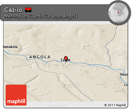 Shaded Relief Panoramic Map of Cazilo