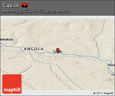 Shaded Relief Panoramic Map of Cazilo