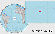 Gray Location Map of the area around 15° 27' 46" S, 17° 46' 29" W