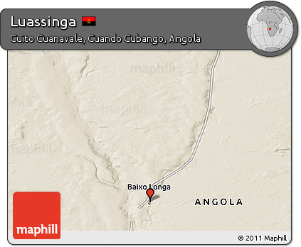 Shaded Relief 3D Map of Luassinga