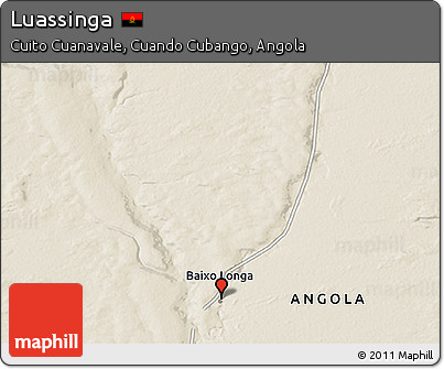 Shaded Relief 3D Map of Luassinga