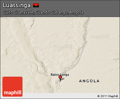 Shaded Relief 3D Map of Luassinga
