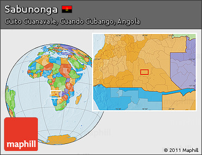 Political Location Map of Sabunonga