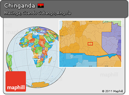 Political Location Map of Chinganda