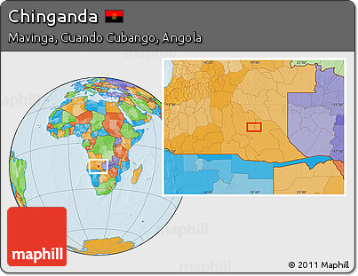 Political Location Map of Chinganda