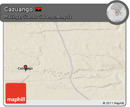 Shaded Relief 3D Map of Cazuango