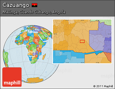 Political Location Map of Cazuango