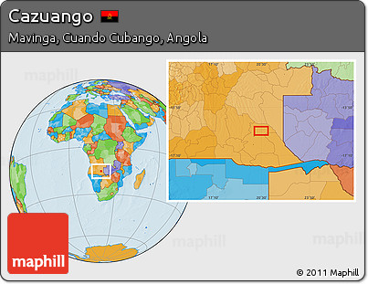Political Location Map of Cazuango