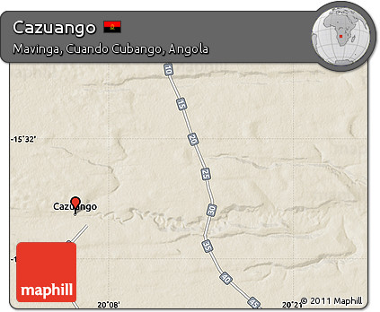 Shaded Relief Map of Cazuango