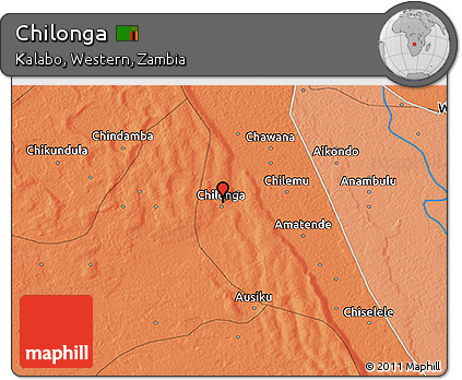 Political 3D Map of Chilonga