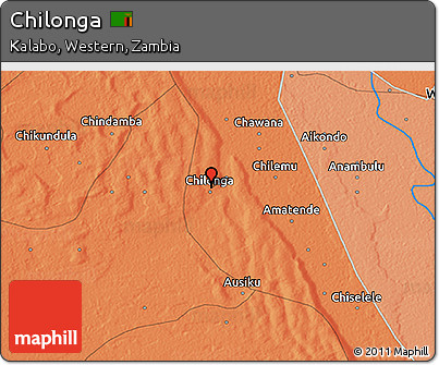 Political 3D Map of Chilonga