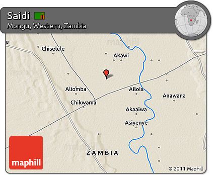 Shaded Relief 3D Map of Saidi