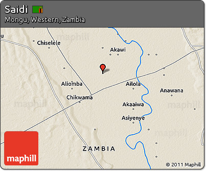 Shaded Relief 3D Map of Saidi