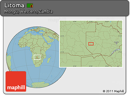 Savanna Style Location Map of Litoma
