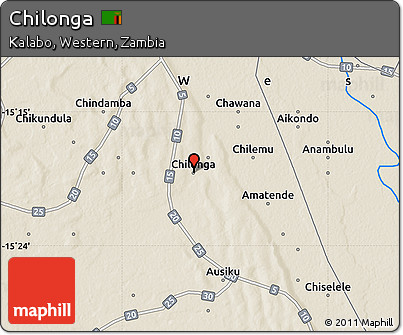 Shaded Relief Map of Chilonga