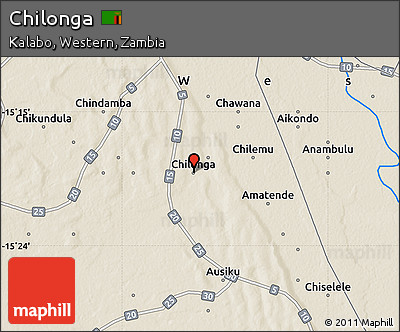 Shaded Relief Map of Chilonga