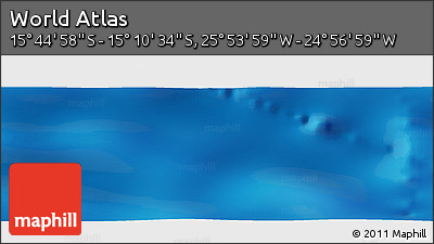 Physical Panoramic Map of the Area around 15° 27' 46" S, 25° 25' 29" W