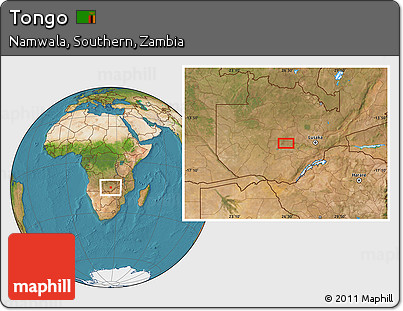 Satellite Location Map of Tongo