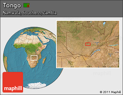 Satellite Location Map of Tongo