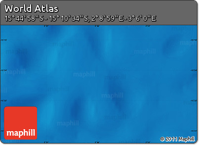 Shaded Relief Map of the Area around 15° 27' 46" S, 2° 37' 30" E
