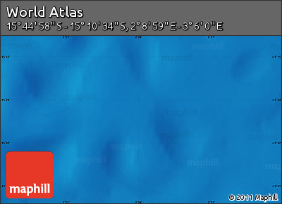 Shaded Relief Map of the Area around 15° 27' 46" S, 2° 37' 30" E