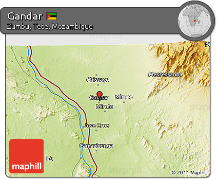 Physical 3D Map of Gandar