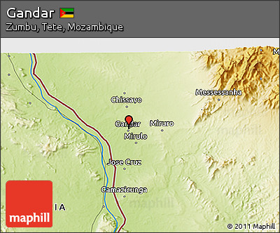 Physical 3D Map of Gandar