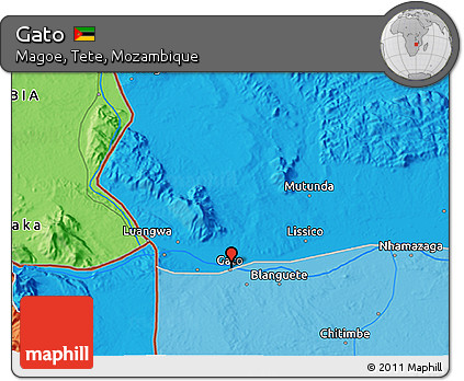 Political 3D Map of Gato