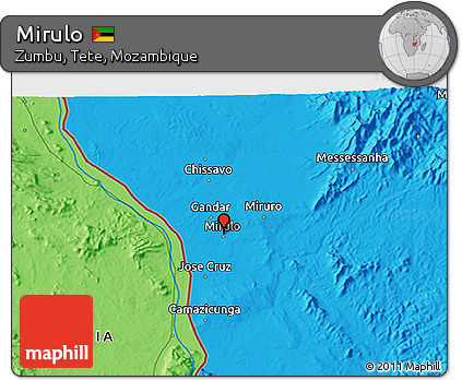 Political 3D Map of Mirulo