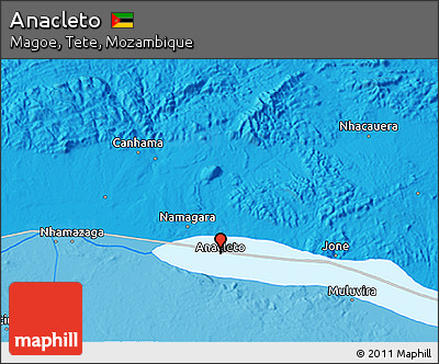 Political 3D Map of Anacleto
