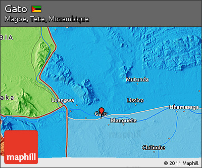 Political 3D Map of Gato