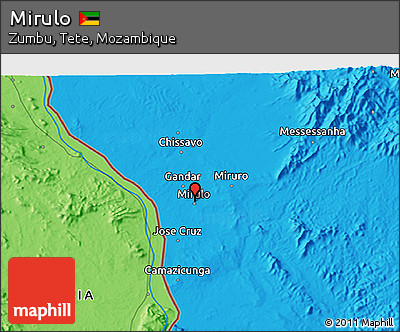 Political 3D Map of Mirulo