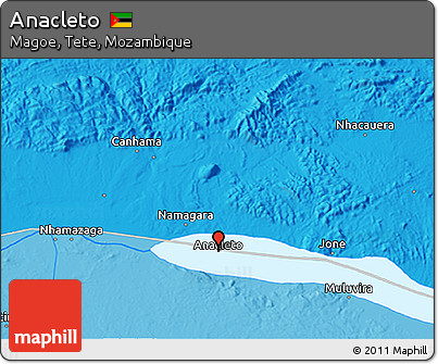 Political 3D Map of Anacleto