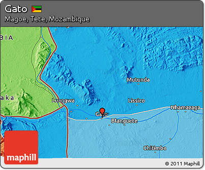 Political 3D Map of Gato