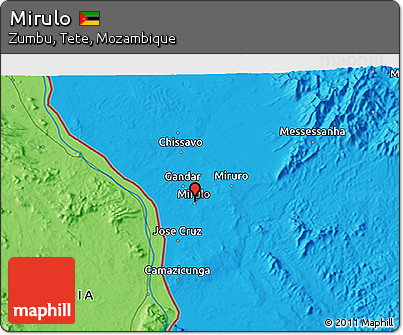 Political 3D Map of Mirulo