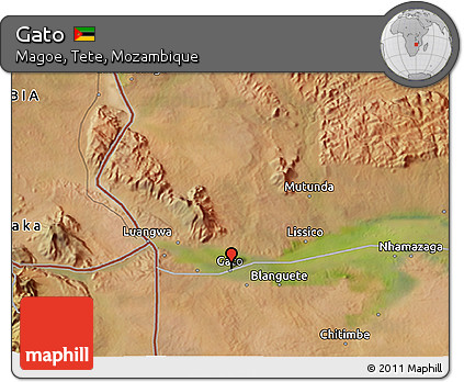 Satellite 3D Map of Gato