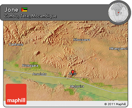Satellite 3D Map of Jone