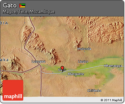 Satellite 3D Map of Gato