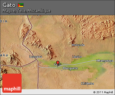 Satellite 3D Map of Gato