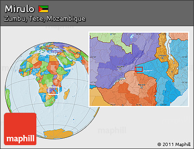 Political Location Map of Mirulo