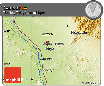 Physical Map of Gandar