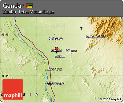 Physical Map of Gandar