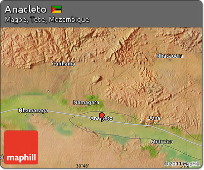 Satellite Map of Anacleto