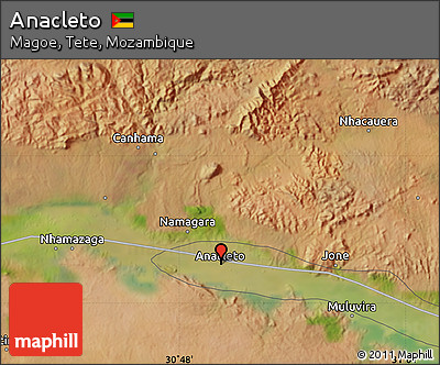 Satellite Map of Anacleto