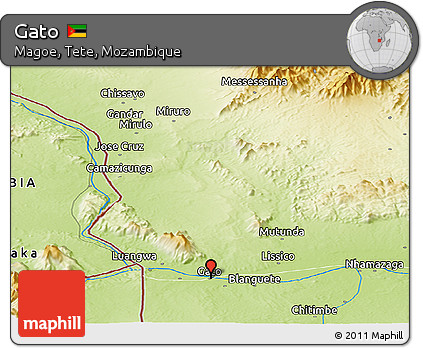 Physical Panoramic Map of Gato