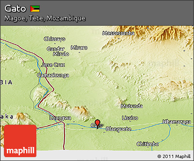 Physical Panoramic Map of Gato