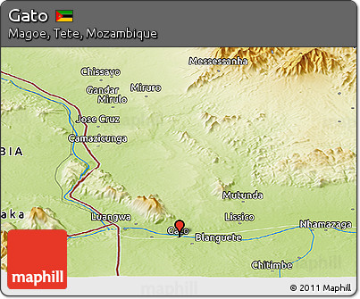 Physical Panoramic Map of Gato