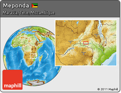 Physical Location Map of Meponda