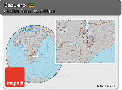 Gray Location Map of Basuero