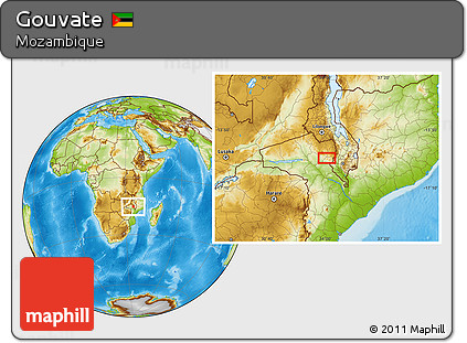 Physical Location Map of Gouvate